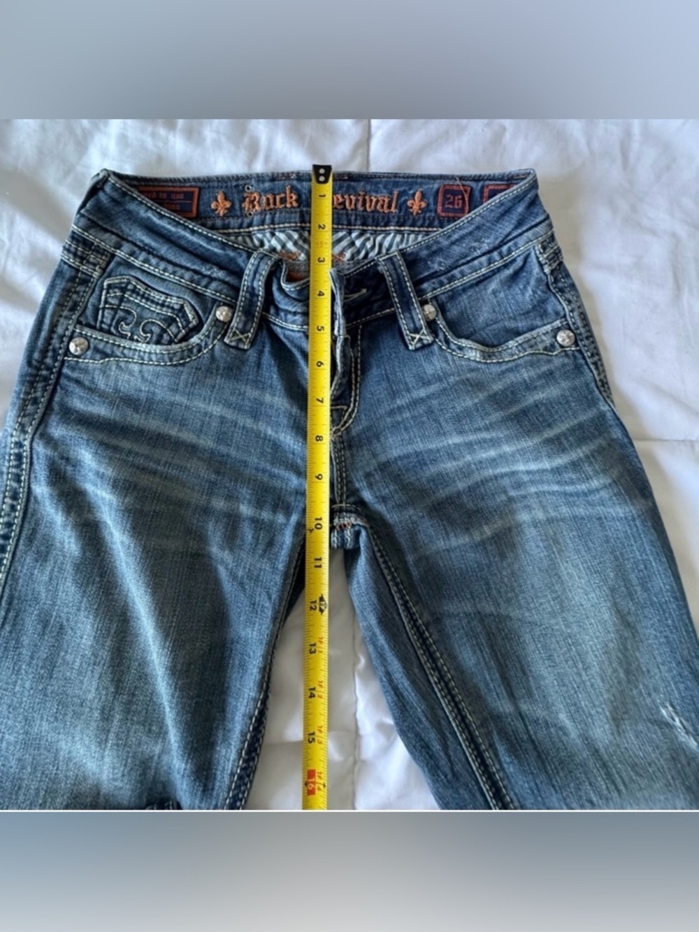 Y2K Rock Revival Women's Indigo Skinny , Debbie straight leg Jeans - Picture 9 of 14